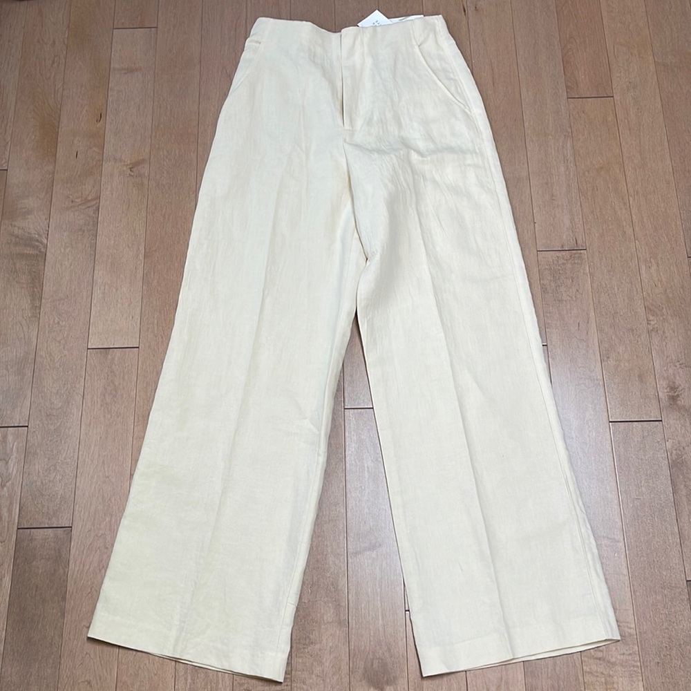 NWT ZARA linen pants Sz M
